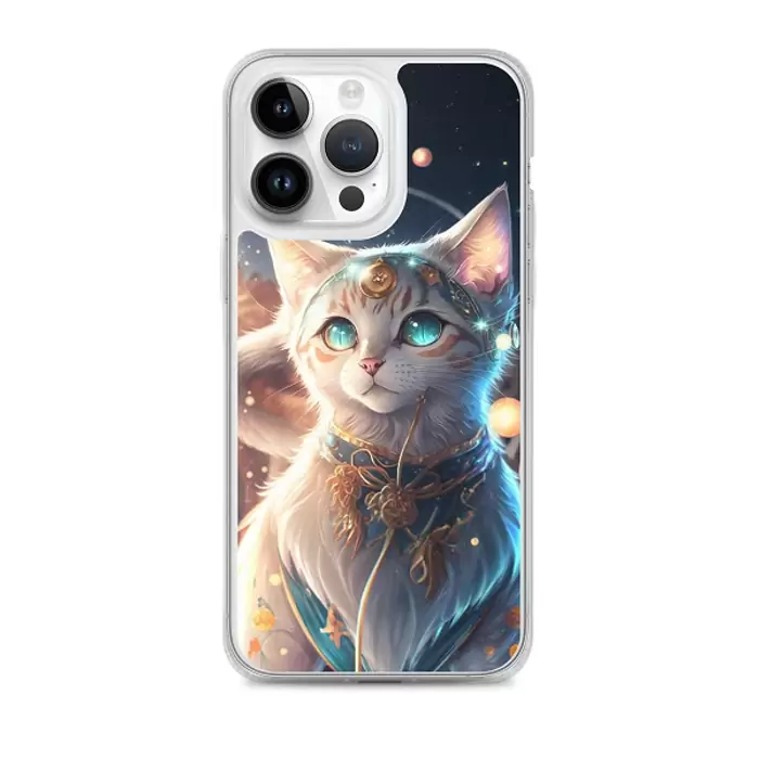 Unique artistic anime cat design: phone cases