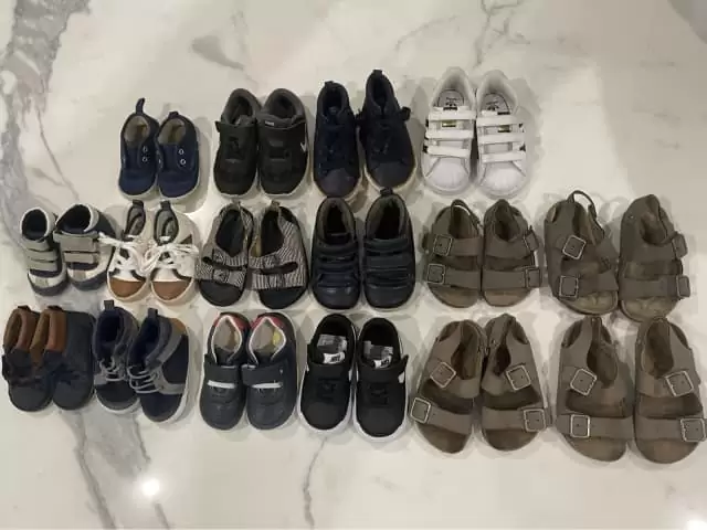 $250 17 pairs Designer boys shoes and sandals